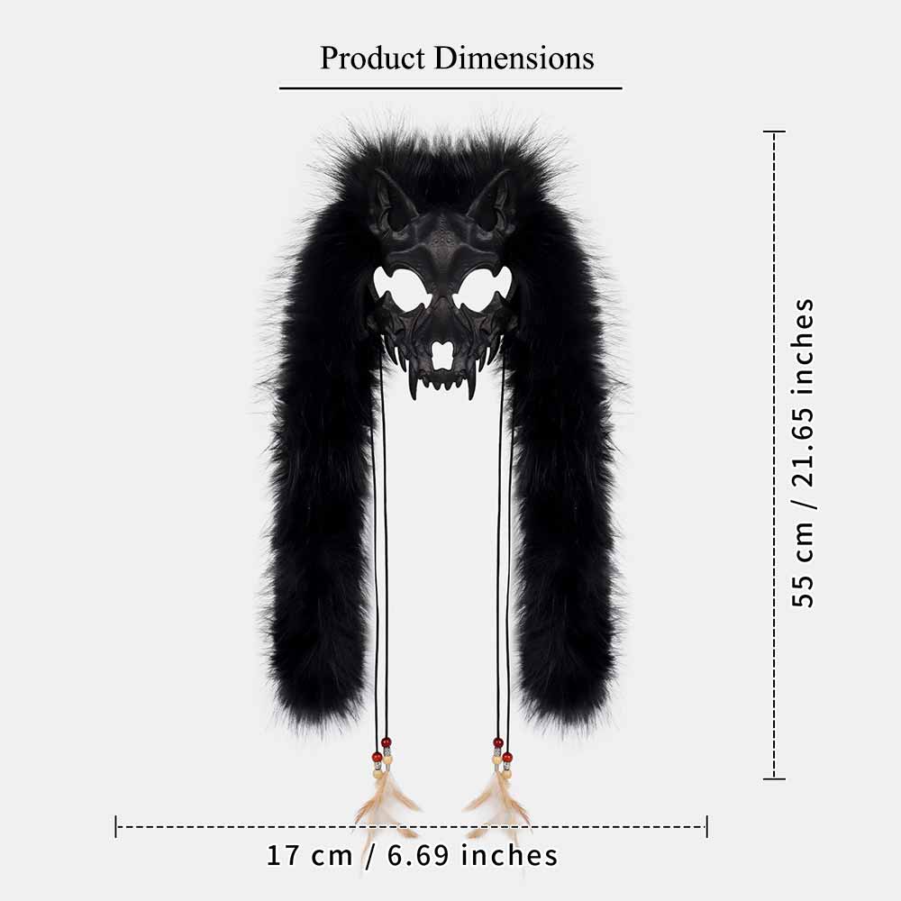 Gorro pasamontañas con máscara de esquí de punto Demon Horn