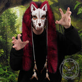 Viking Fox Long Ear Plush Cosplay Animal Mask | Gthic.com