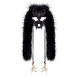 Viking Fox Long Ear Plush Cosplay Animal Mask | Gthic.com