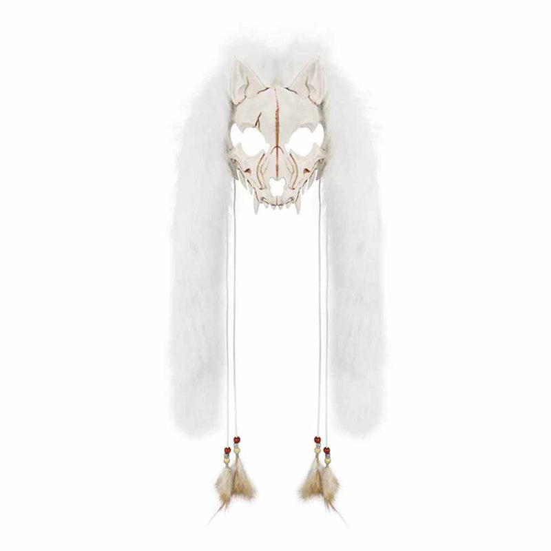 Viking Fox Long Ear Plush Cosplay Animal Mask | Gthic.com