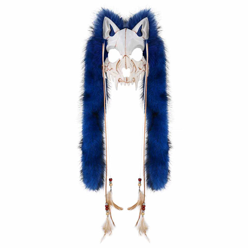 Gorro pasamontañas con máscara de esquí de punto Demon Horn