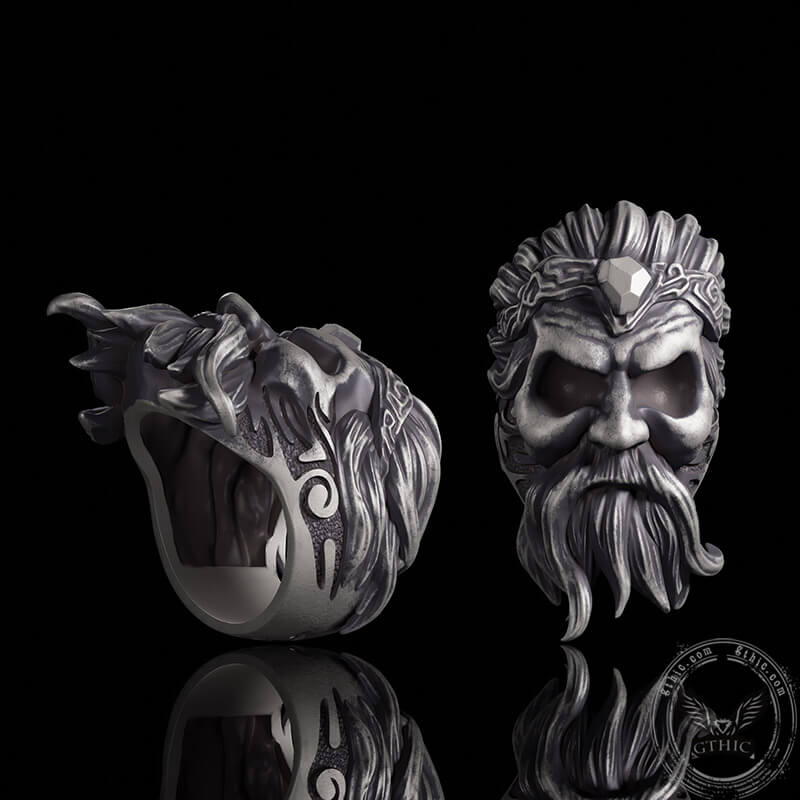 Viking God Sterling Silver Ring | Gthic.com