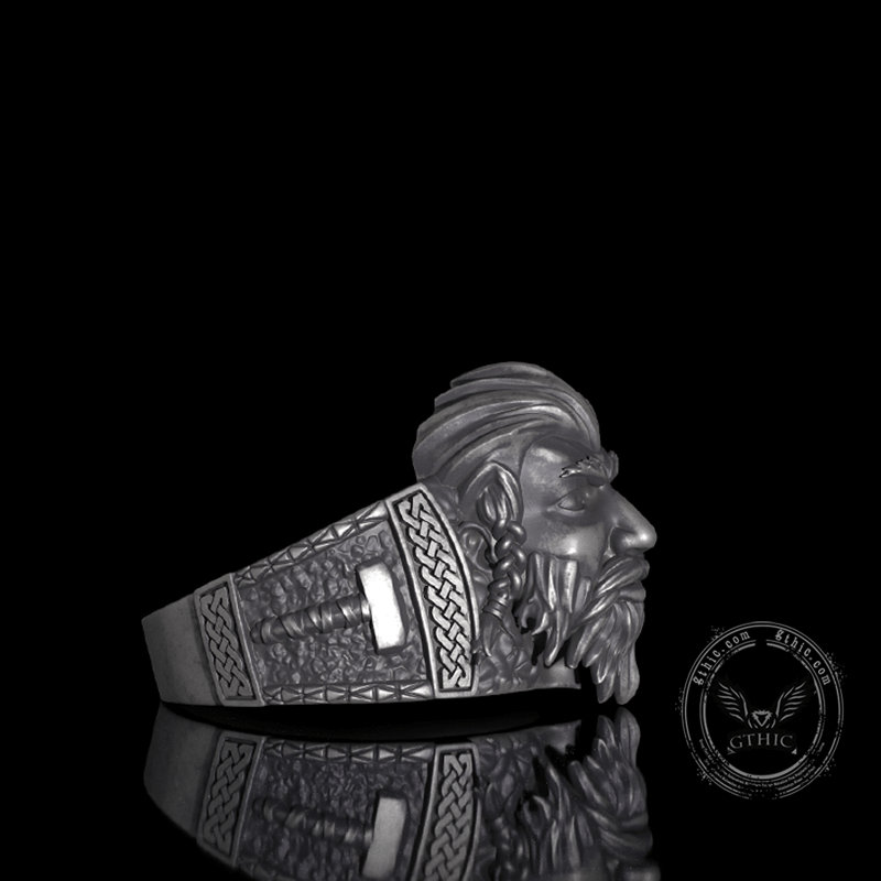 Viking God Thor's Hammer Sterling Silver Ring | Gthic.com