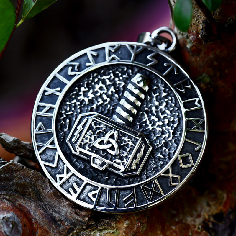 Viking Mjölnir Stainless Steel Pendant | Gthic.com