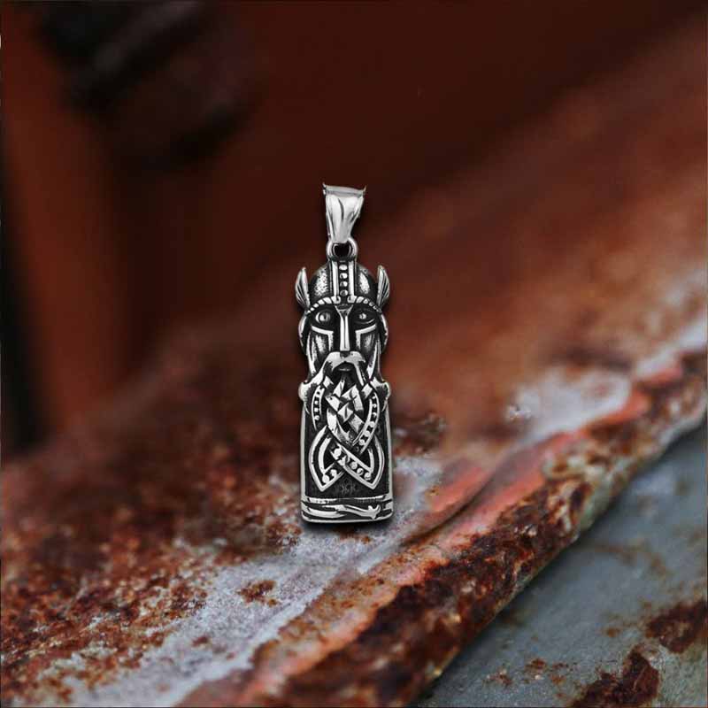Viking Odin Portrait Warrior Stainless Steel Pendant