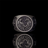Viking Raven Sterling Silver Norse Warrior Ring | Gthic.com