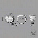 Viking Raven Sterling Silver Norse Warrior Ring