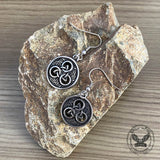 Viking Round Celtic Knot Stainless Steel Earrings | Gthic.com