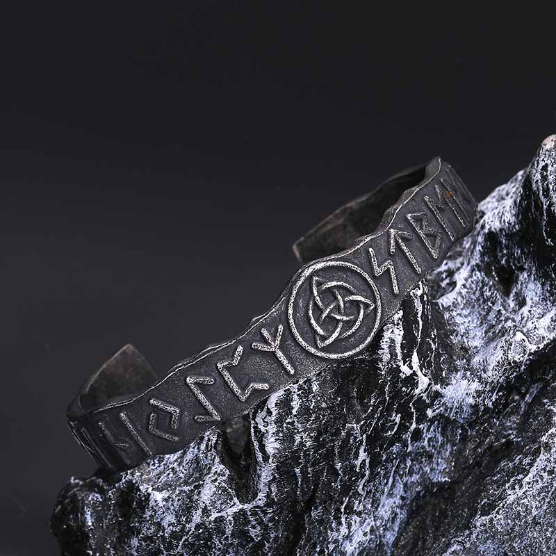 Viking Rune Triangle Knot Stainless Steel Bracelet