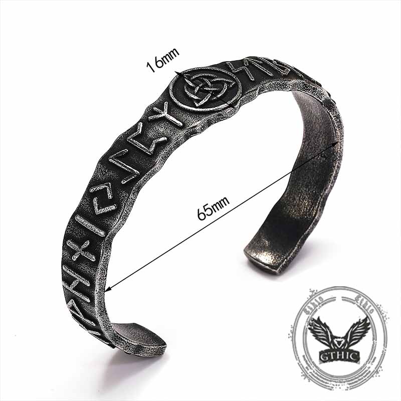 Viking Rune Triangle Knot Stainless Steel Bracelet