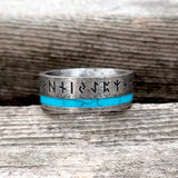 Viking Runes Amulet Stainless Steel Band Ring | Gthic.com