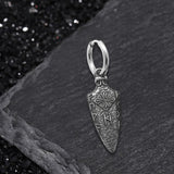Viking Runes Arrow Stainless Steel Earrings | Gthic.com