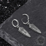 Viking Runes Arrow Stainless Steel Earrings | Gthic.com
