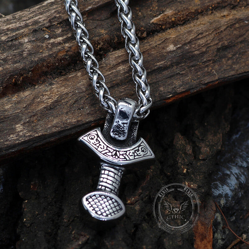 Viking Runes Weapon Stainless Steel Pendant | Gthic.com