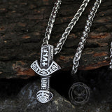 Viking Runes Weapon Stainless Steel Pendant | Gthic.com