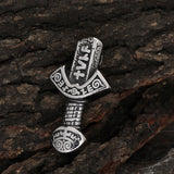 Viking Runes Weapon Stainless Steel Pendant | Gthic.com