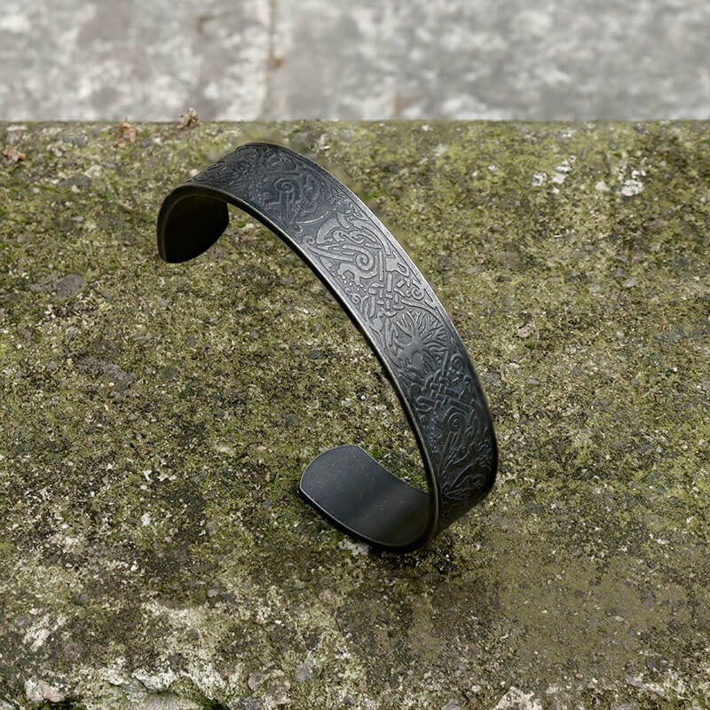 Viking Symbol Stainless Steel Cuff Bracelet | Gthic.com