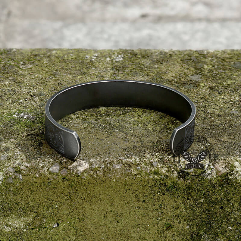 Viking Symbol Stainless Steel Cuff Bracelet