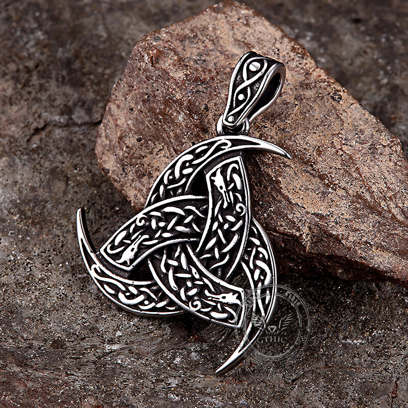 Viking Totem Celtic Knot Stainless Steel Nordic Pendant | Gthic.com
