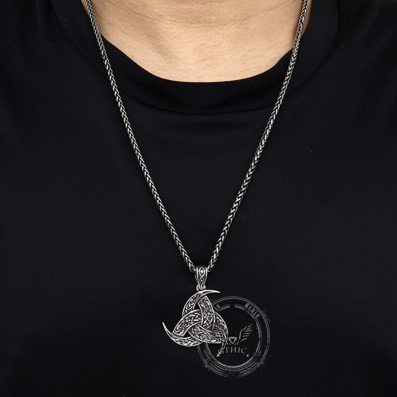 Viking Totem Celtic Knot Stainless Steel Nordic Pendant | Gthic.com