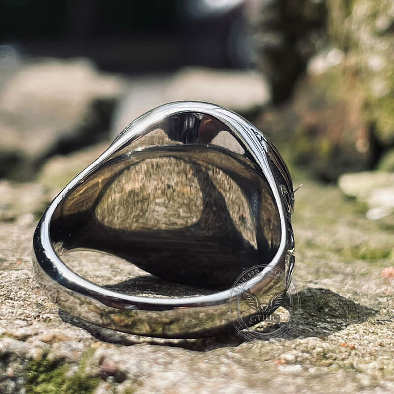 Viking Tree of Life Stainless Steel Amulet Ring