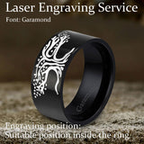 Viking Tree Of Life Stainless Steel Band Ring