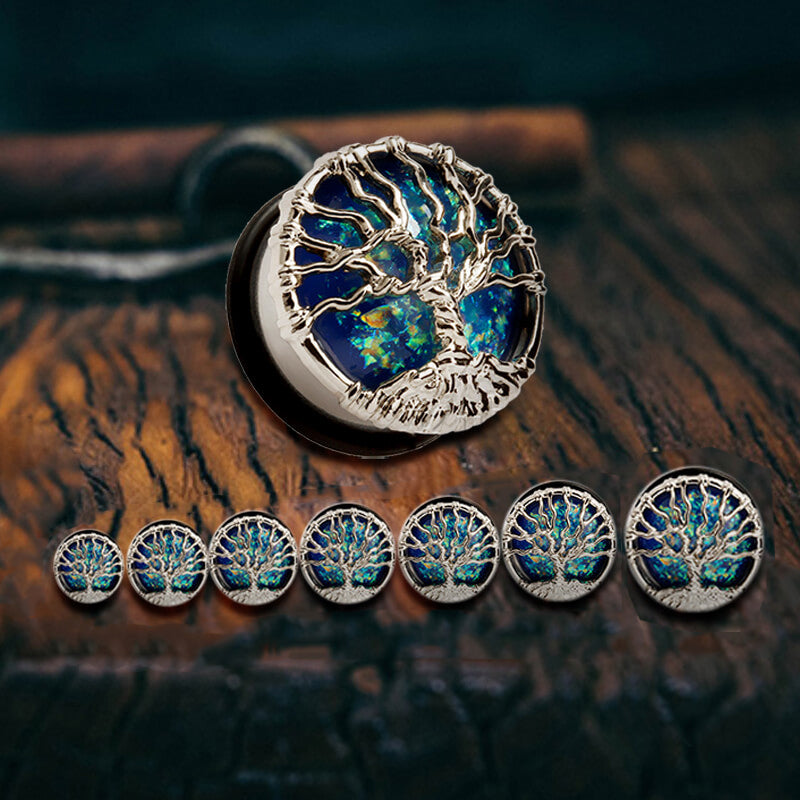 Viking Tree of Life Stainless Steel Ear Gauges