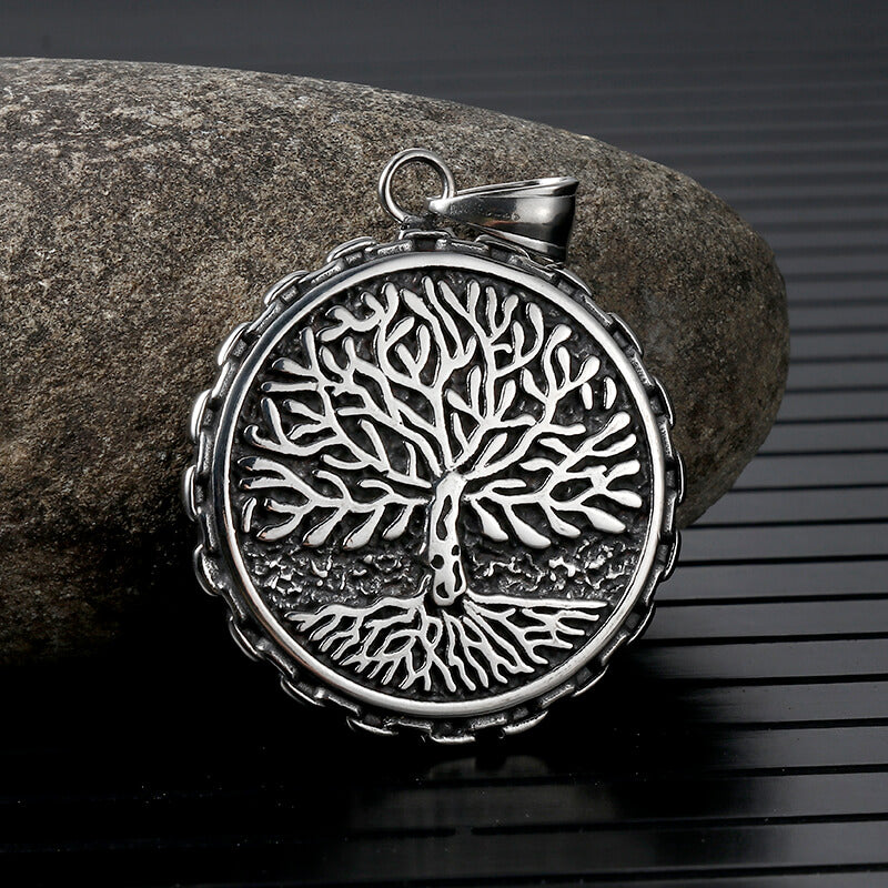 Pendentif Viking en acier inoxydable Dragon celtique Yggdrasil