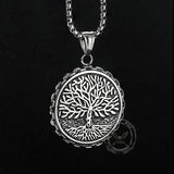 Viking Tree Of Life Stainless Steel Necklace