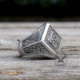 Viking Valknut Celtic Knot Stainless Steel Ring| Gthic.com