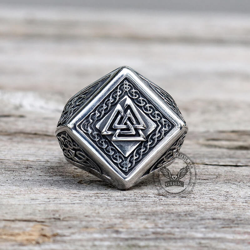 Viking Valknut Celtic Knot Stainless Steel Ring| Gthic.com