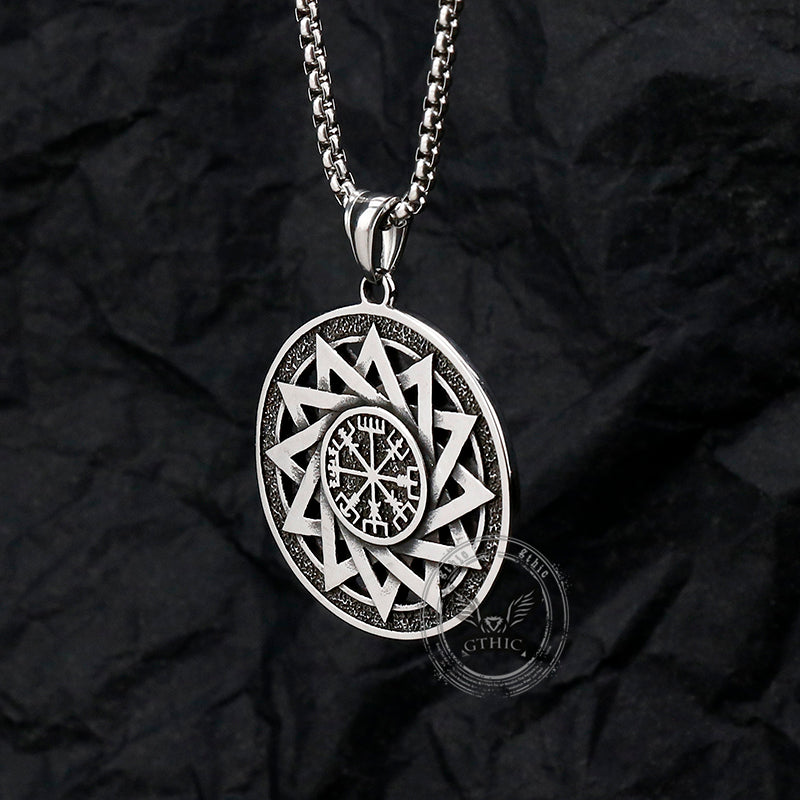 Viking Vegvisir Stainless Steel Necklace