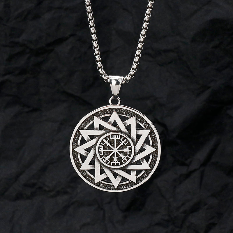 Viking Vegvisir Stainless Steel Necklace