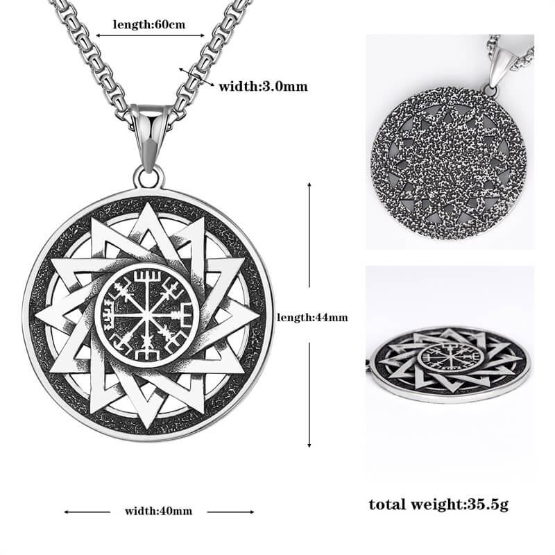 Viking Vegvisir Stainless Steel Necklace
