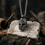 Viking Warrior Helmet Stainless Steel Skull Pendant