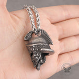 Viking Warrior Helmet Stainless Steel Skull Pendant