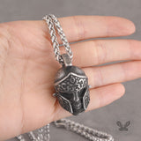 Viking Warrior Helmet Stainless Steel Skull Pendant