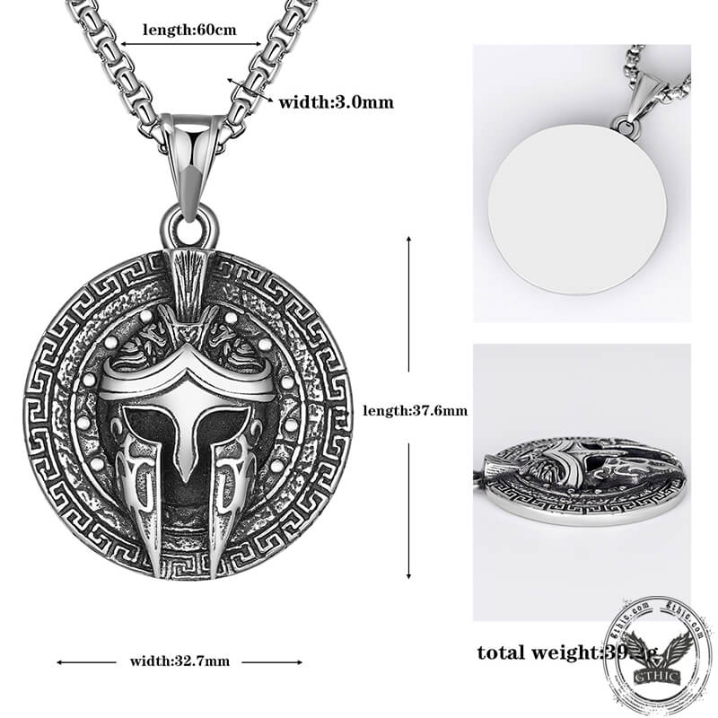 Viking Warrior Mask Stainless Steel Necklace | Gthic.com