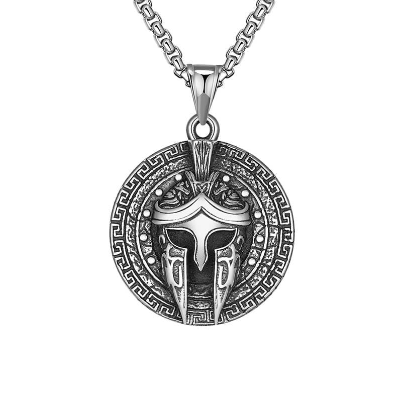 Viking Warrior Mask Stainless Steel Necklace | Gthic.com