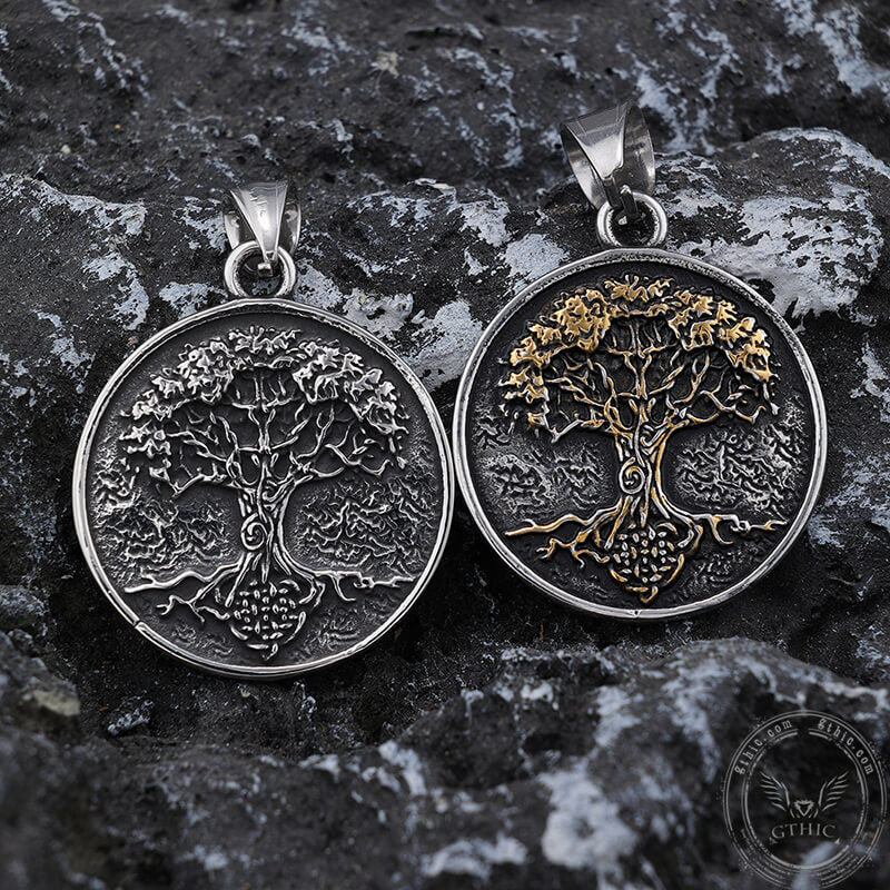 Viking Yggdrasil Tree of Life Stainless Steel Pendant | Gthic.com