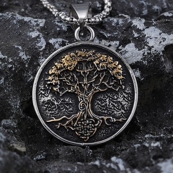 Viking Yggdrasil Tree of Life Stainless Steel Pendant | Gthic.com