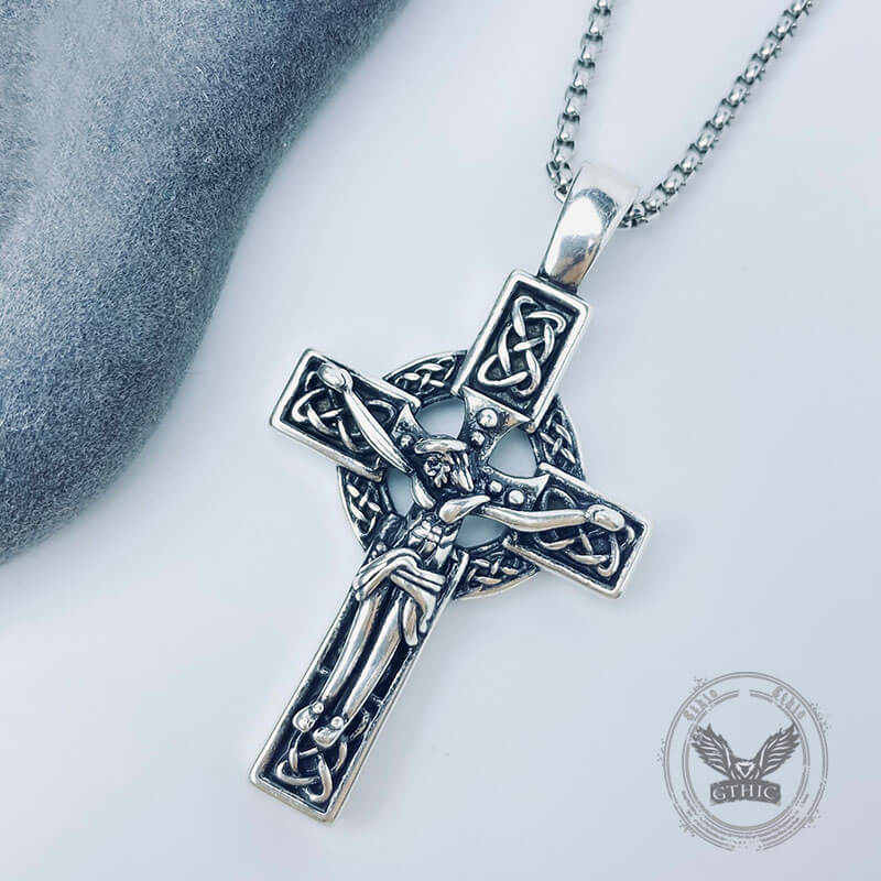 Viking Celtic Cross Copper Crucifixion Pendant