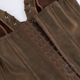 Vintage-Style Cutout Lace-Up Halter Sleeveless Top