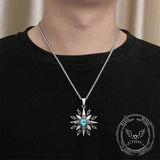 Vintage 8 Point Star Devil Eye Stainless Steel Pendant 02 | Gthic.com