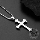 Vintage All-Seeing Eye Cross Stainless Steel Pendant
