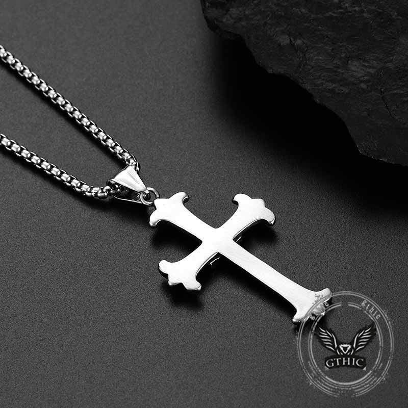 Vintage All-Seeing Eye Cross Stainless Steel Pendant