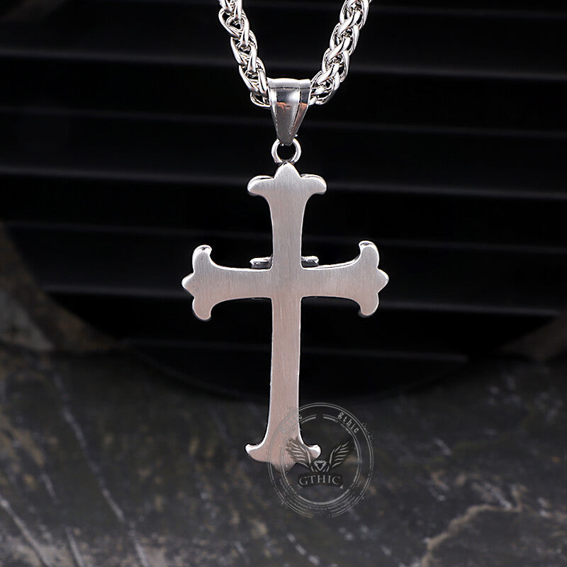 Vintage All-Seeing Eye Cross Stainless Steel Pendant