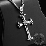 Vintage All-Seeing Eye Cross Stainless Steel Pendant