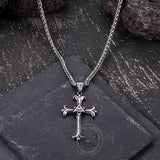 Vintage All-Seeing Eye Cross Stainless Steel Pendant