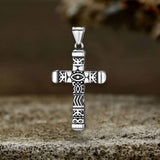 Vintage All-Seeing Eye Stainless Steel Cross Pendant | Gthic.com